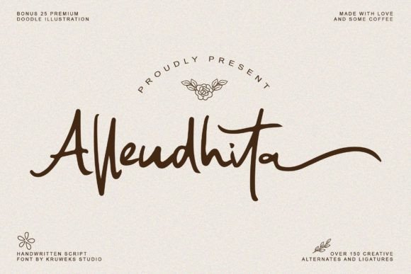 Allendhita: A Refined Script Font for Digital Branding