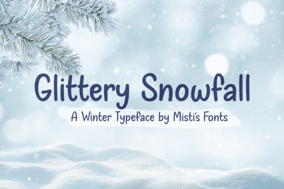 Glittery Snowfall: A Whimsical Script Font for Thoughtful Design