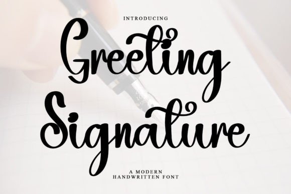 Greeting Signature: A Sweet Handwritten Font for Crafters