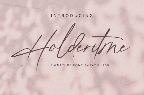 Holderitme: A Fluid Script Font for Handmade Labels & Printables