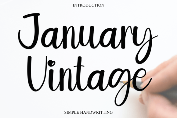 January Vintage Handwritten Font for Crafters & Sellers
