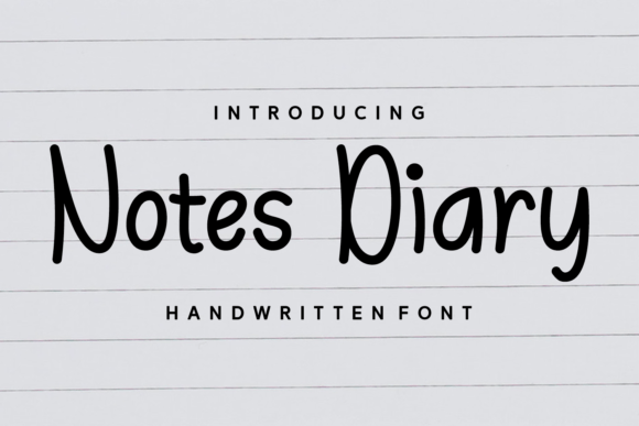 Notes Diary Font: Friendly Handwritten Type for Small Business Branding