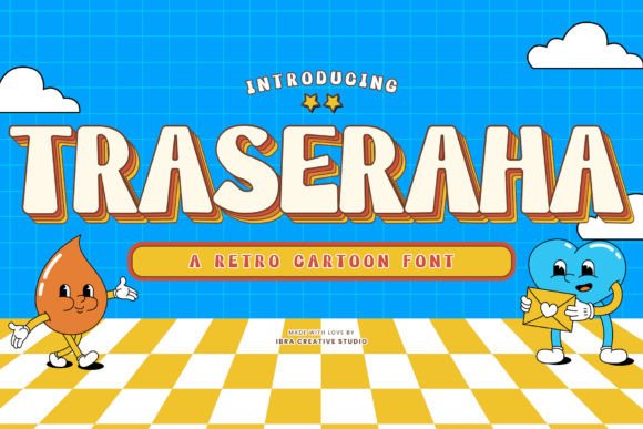 Traseraha Font: Whimsical Retro Charm for Handmade Labels & Printables