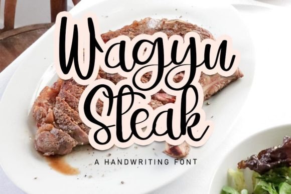 Wagyu Steak Font: Elegant Script for Memorable Branding